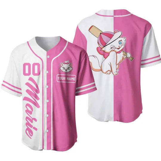 Discover Personalized Disney Marie Cat The Aristocats Baseball Jersey