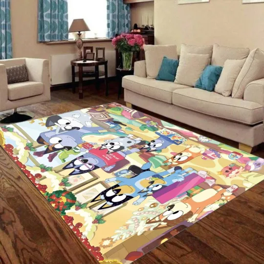 Discover BlueyDad Christmas Print Foldable Rectangular Floor Mat Rug