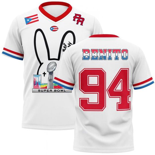 Discover Version 2-Team B33nito Football Jersey, B33nito 94 V-Neck Top, Halfbowl Fan Shirt, Game Day Outfit, Puerto Rico Sport Apparel, Gift For Fans