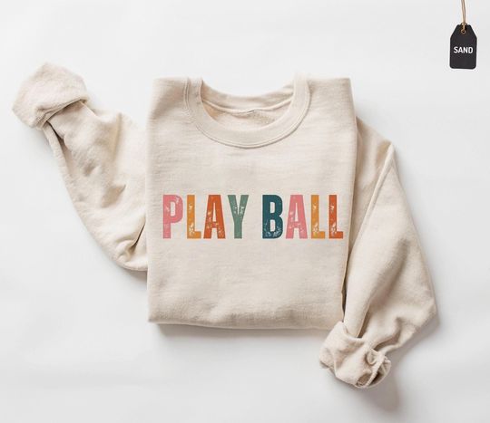 Discover Play Ball Sweatshirt, Baseball Game Day Shirt, Sporty Mom Gift