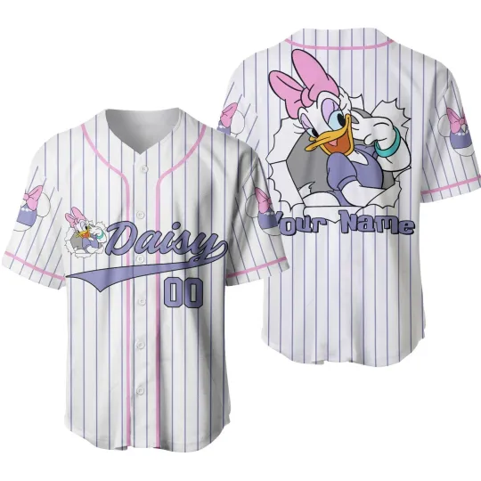 Discover Personalized Daisy Duck Baseball Jersey, Gift for Fan