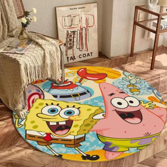 Discover SpongeBob and Friends Print Foldable Round Floor Mat Rug