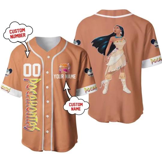 Discover Personalized Disney Pocahontas Baseball Jersey, Gift for Fan