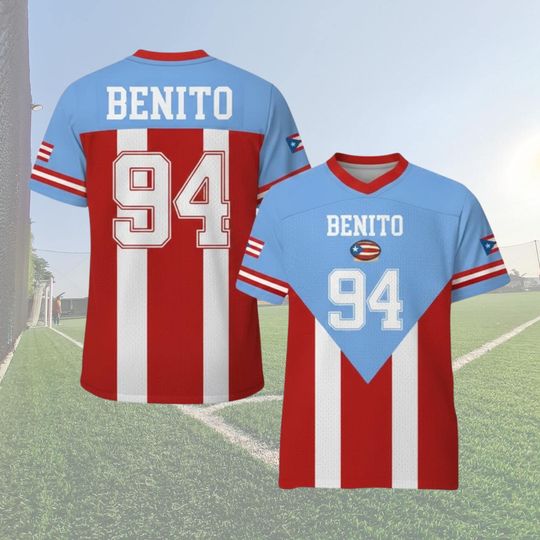 Benito Bowl Bad Bunny Football Jersey, Benito Bowl Game Day Jersey, Bowl Bunny LX Jersey, Here For The Benito Bowl Unisex Football Jersey