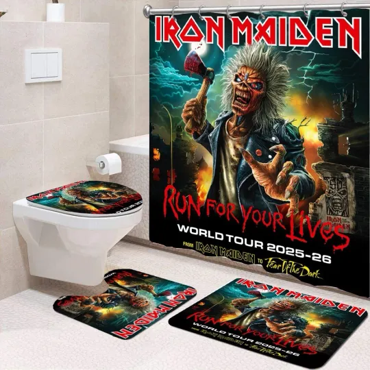 Discover 4pcs Iron Maiden-Gift Idea Shower Curtain or Bathroom set