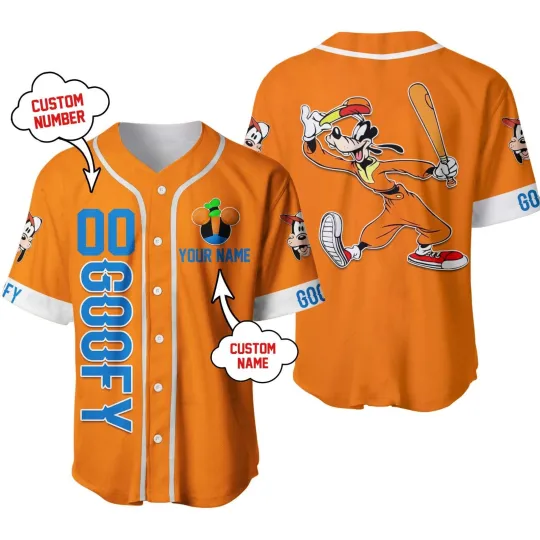 Discover Personalized Disney Goofy Baseball Jersey Unisex Adults S-5XL Goofy Lovers Gift