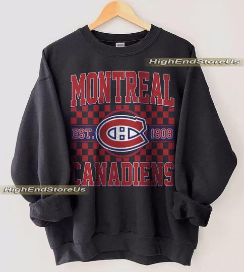 Discover Montreal Canadien Sweatshirt, Vintage Montreal hockey shirt, Montreal Hockey Crewneck, Canadiens Hockey youth sweater, Hockey Fan gift