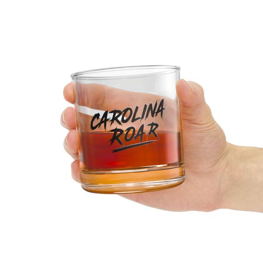 Discover Carolina Rocks Glass | Sports Fan Whiskey Glass | Carolina Gift | Tailgate Drinkware | Man Cave Barware