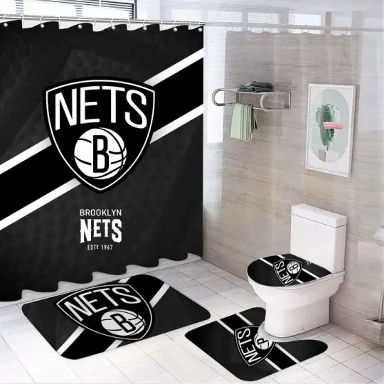Discover Basketball Sport Nets Shower Curtain Bathroom set
