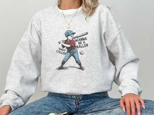 Discover Retro Baseball Sweatshirt, Funny Game Day Crewneck, Vintage 90's Inspired Sports Gift