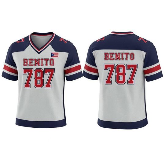 Discover Benito 787 Puerto Rico Outfit Unisex Football Jersey Casual Sportswear Couples Sport & Outdoor 90s Vintage Jerseys