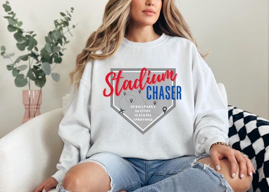 Discover Vibrant Wander Tees Stadium Chaser Sweatshirt Home Plate Ballpark Chaser Baseball Shirt Baseball Stadium MLB Baseball Gift MLB Ballpark