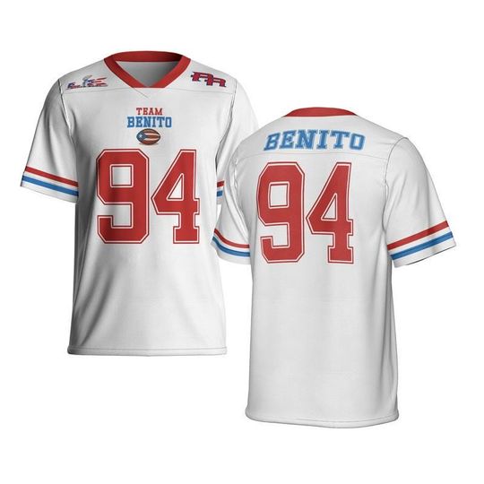 Discover Puerto Rico Mesh Football Jersey, Team Benito Jersey, All Printed, Performance Jersey Fan Apparel LX Halftime Show