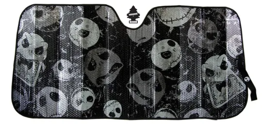 Discover Nightmare Before Christmas Face Car Accessories Windshield Sun Shade Bundle