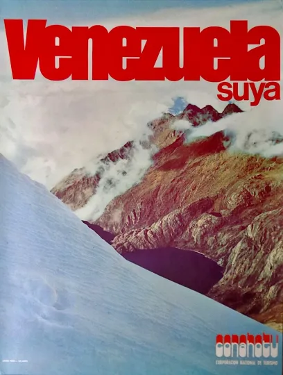 Discover Venezuela Suya Laguna Negra Los Andes 1974 Tourism Poster