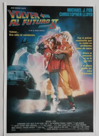 Back to the Future Part II 1989 Movie Poster - Venezeulan Linen Backed Vertical Poster
