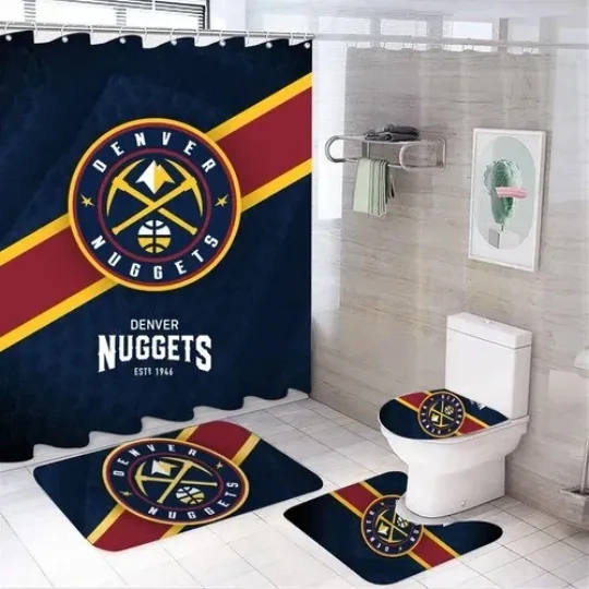 Discover Basketball Sport Nuggets Shower Curtain Bathroom set