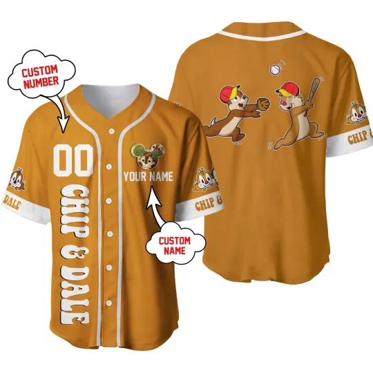 Personalized Chip and Dale Rescue Rangers Baseball Jersey, Gift for Fan