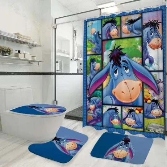 Discover Bathroom set or Shower Curtain Set for Fan Eeyore-gift for Fan