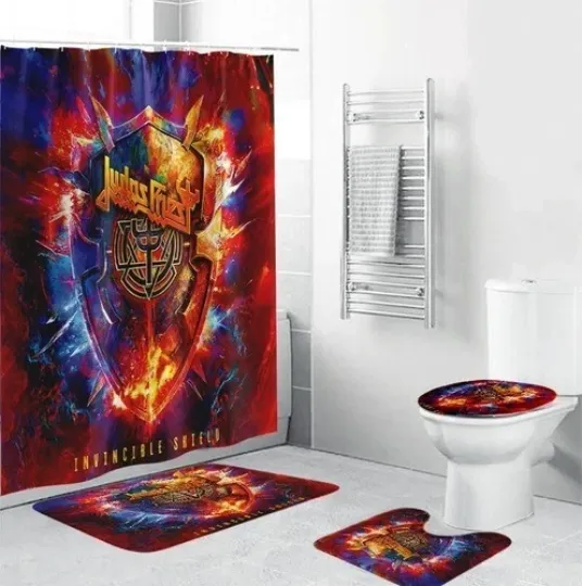 Discover Bathroom set or Shower Curtain Set for Fan Judas Priest-gift for Fan