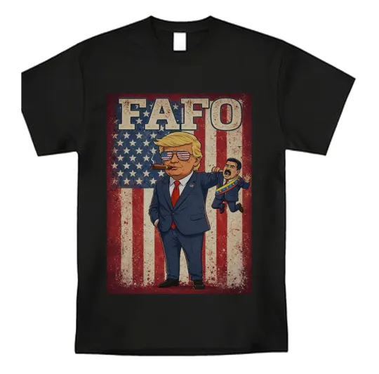Discover No games FAFO Trump Venezuela 2026 T-Shirt