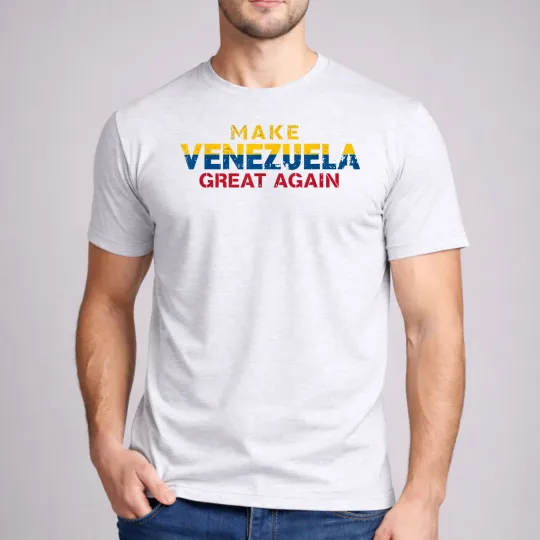 Discover Make Venezuela Great Again Shirt Venezuelan Pride Flag Colors Distressed