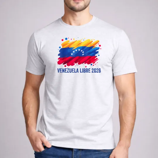 Discover Venezuela Libre 2026 T-Shirt Abstract Flag Design Support Graphic color Tee