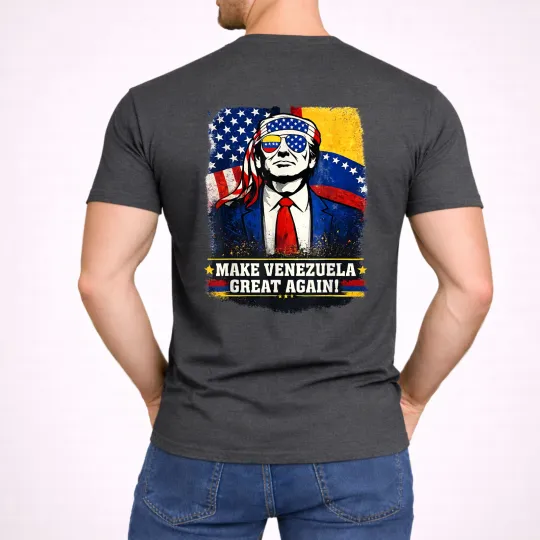 Discover [ON BACK] Venezuela Heritage T-Shirt Patriotic Support Flag Graphic Tee