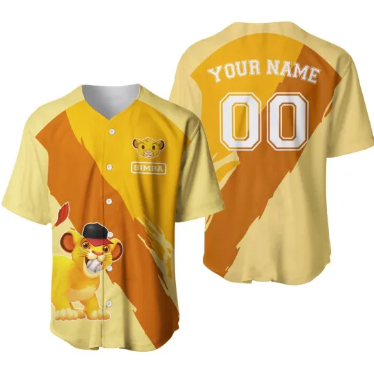 Discover Personalized Disney Simba Lion King Baseball Jersey, Gift for Fan