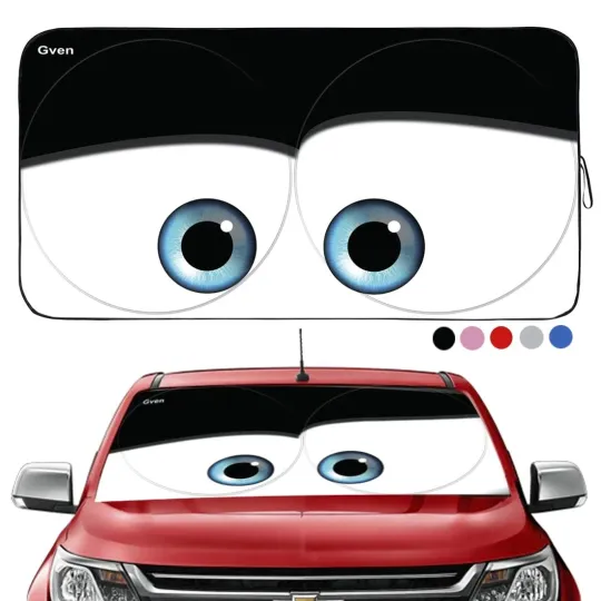 Discover The Original Car Eyes Windshield Sun Shade 2025 Windshield Cover Automotive Inte