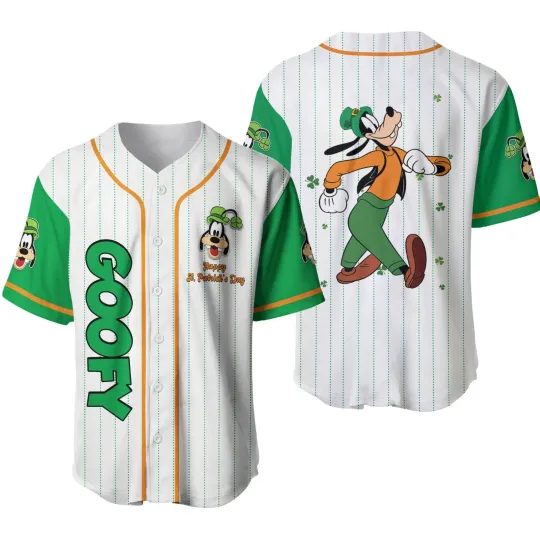 Discover Disney Goofy St. Patrick's Day Baseball Jersey, Gift for Fan