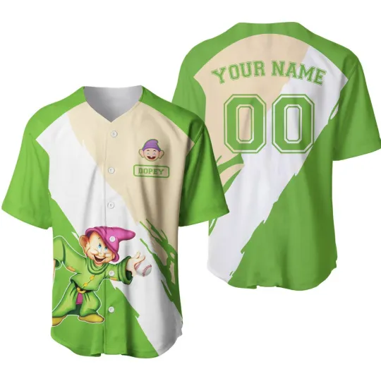 Discover Personalized Dopey Dwarf Snow White Baseball Jersey, Gift for Fan