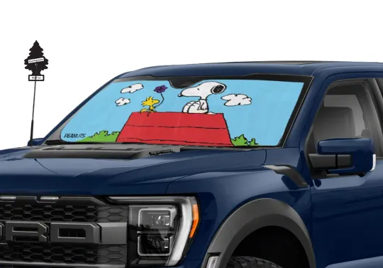 Discover Snoopy Car Windshield Sunshade For Ford F-150 Truck Cute Car Gift