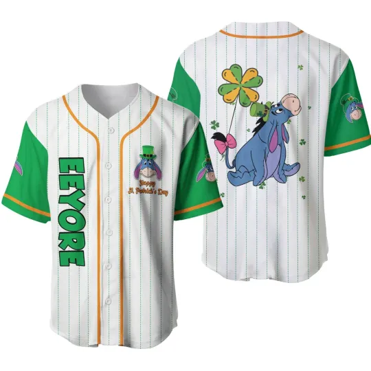 Discover Disney Eeyore St. Patrick's Day Baseball Jersey, Gift for Fan