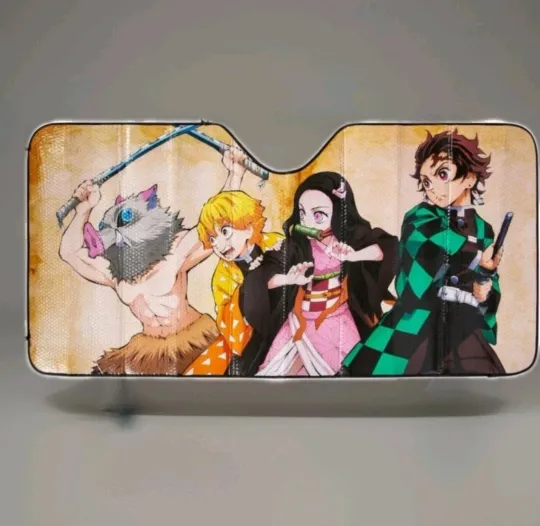 Discover demon Anime Car Sunshade Windshield Screen Sun Visor UV Protection Rare