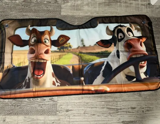 Discover Silly Cows Fan Car Windshield Sun Shade