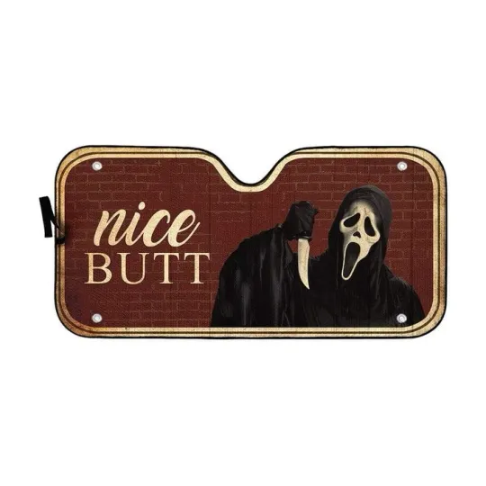 Discover 3D Nice Butt Scream Halloween Custom Car Auto Sunshade
