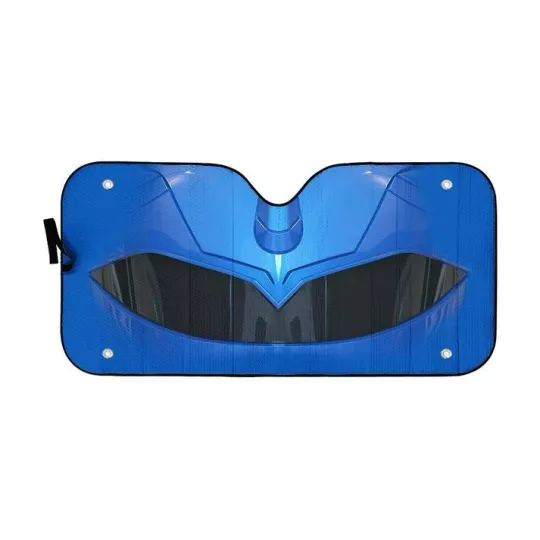Discover 3D Mighty Morphin Blue Power Ranger Helmet Custom Car Auto Sunshade