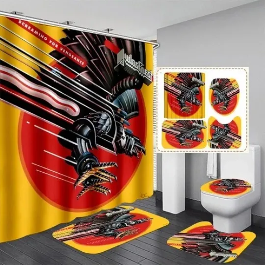 Discover Judas Priest Screaming For Vengeance Shower Curtain, Bathroom Set