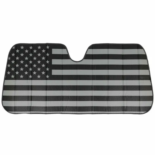 Discover Car Sun Shade Black Flag Front Window Windshield Sunshade Cover Auto Truck SUV