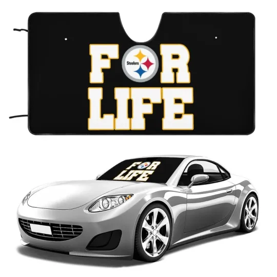Discover Pittsburgh Steeler Car Windshield Sunshad Car Front Window Black Sunshade