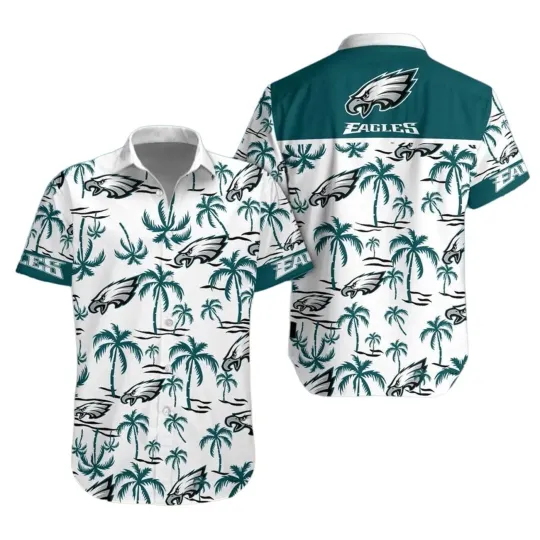 Discover Philadelphia Football Team Eagless Hawaiian Button Down Shirt Unisex Adults