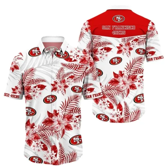 Discover San Francisco Football Team 49erss Hawaiian Button Down Shirt Unisex Adults