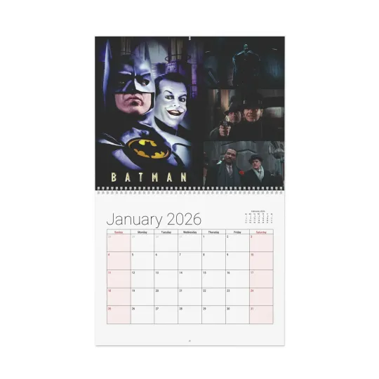 Discover Batman 2026 Wall Calendar - Home Decor, Monthly, Classic Superhero Movie