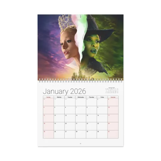 Discover Wicked For Good 2026 Wall Calendar - Home Decor, Movie Fan Gift, Monthly