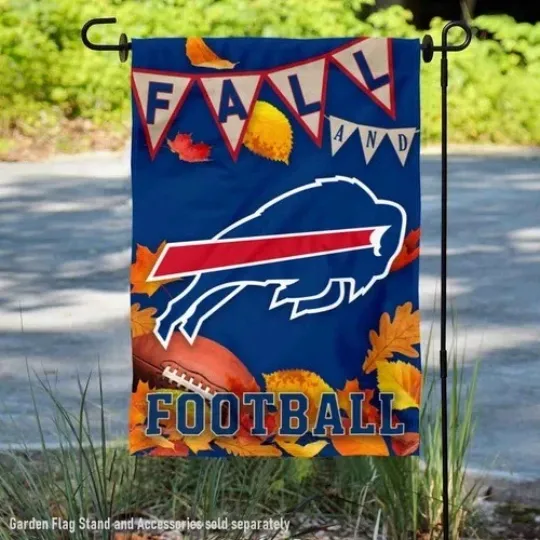 Discover Buffalo Fall Football Leaves Decorative Flag Graden Flag
