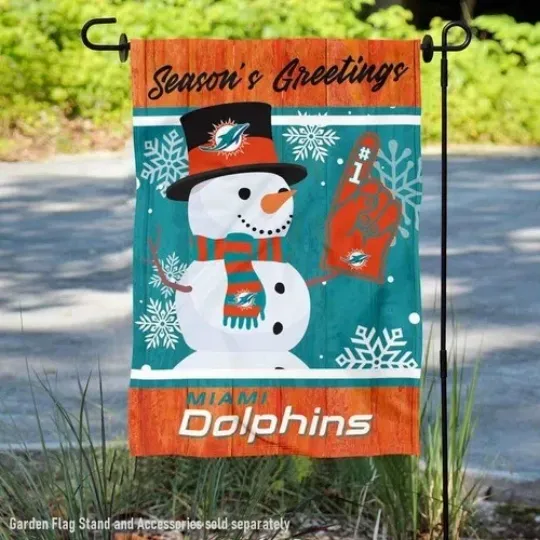 Discover Dolphins Holiday Winter Snow Flag Graden Flag