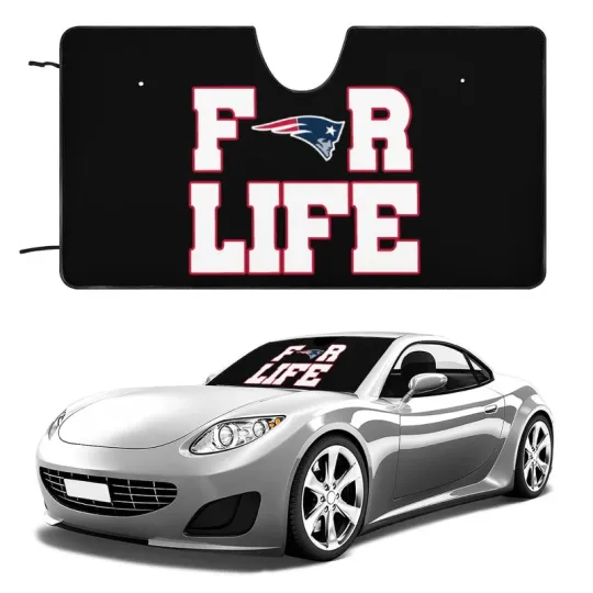 Discover England Patriots Car Windshield Sunshade Car Front Window Black Sunshade