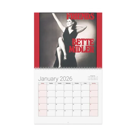 Discover Bette Midler 2026 Wall Calendar - Home Decor, Music Fan Gifts, Monthly