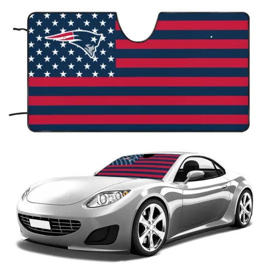 Discover England Patriots Car Windshield Sunshade Car Front Window Windshield Protection